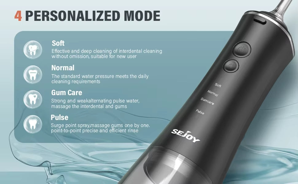 Nettoyage dentaire hydropulseur