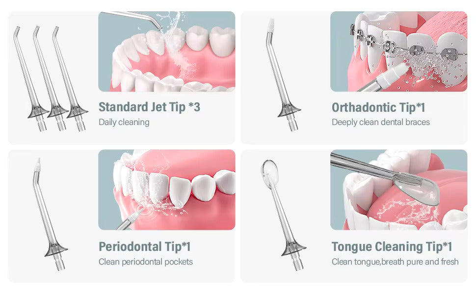 Nettoyage dentaire hydropulseur